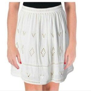 Scotch & Soda Skirt White Lace Insert Eyelet  2 Summer NEW